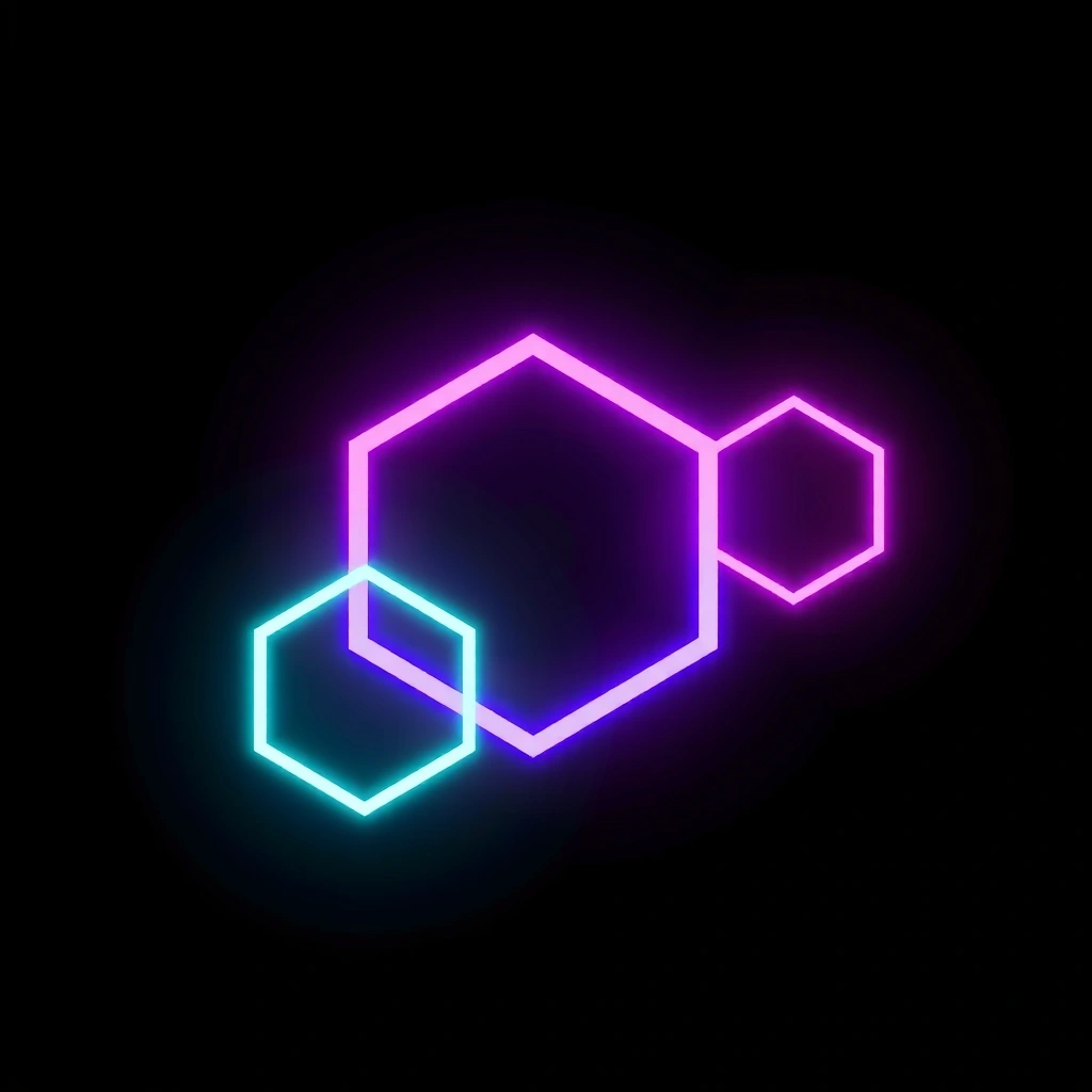Hexagonal Neon Grid